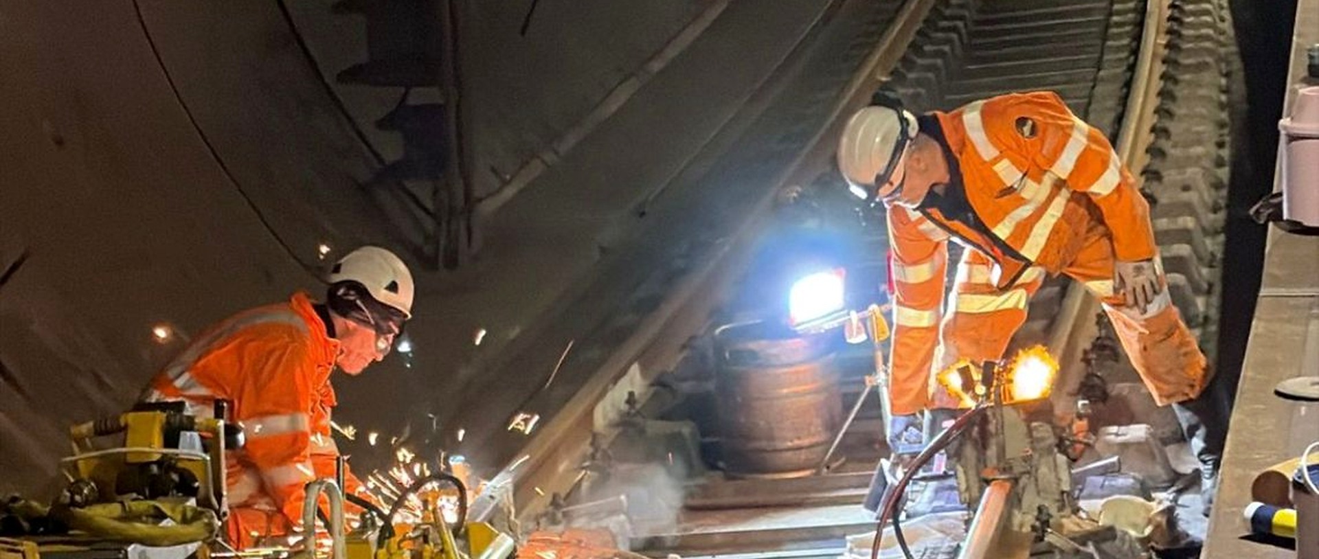 RFLI track engineering work within the Elizabeth line Central Operating Section