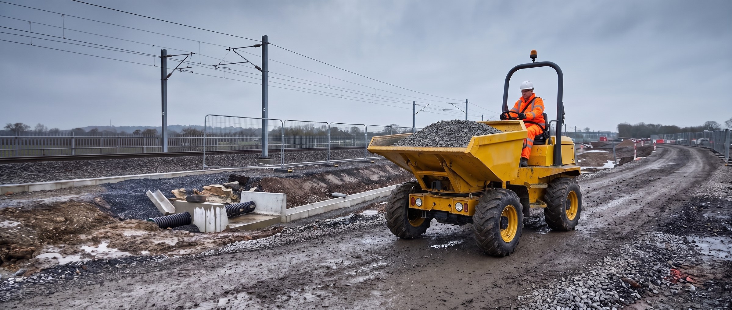 Dumper Operator Supply in a UK rail work environment